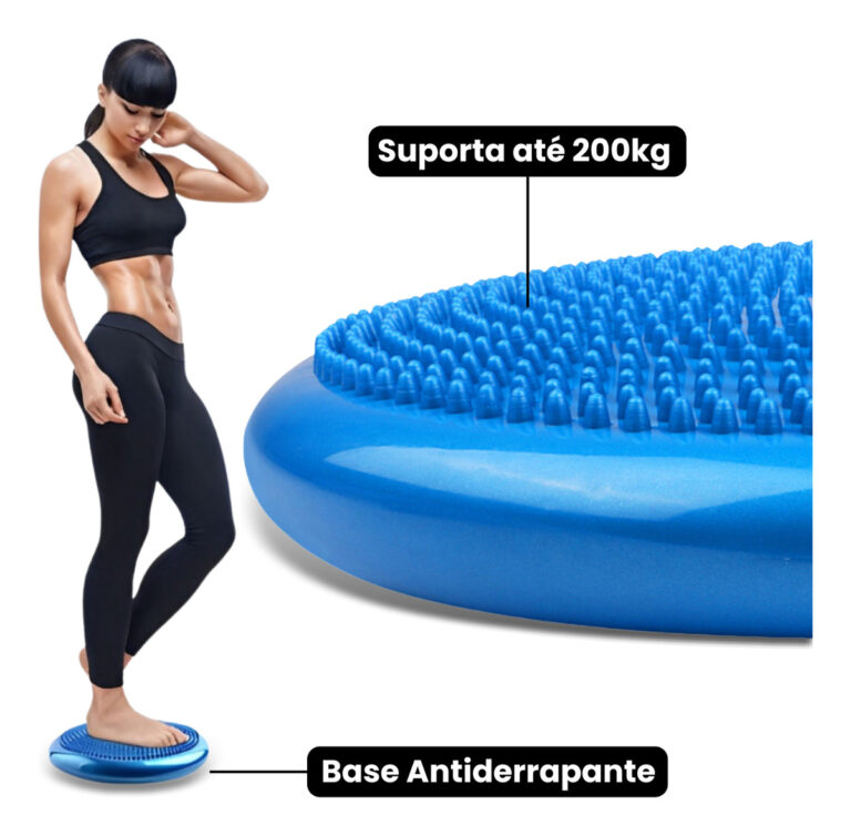 Disco De Equilíbrio Inflável Yoga Pilates Fisioterapia Com Bomba Infladora Tomóvi (2)