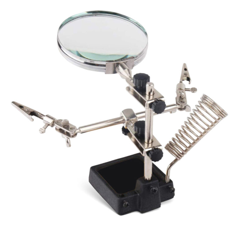 Lupa Para Solda Com Garras E Suporte Para Ferro Solda Braço Articulável Tomóvi