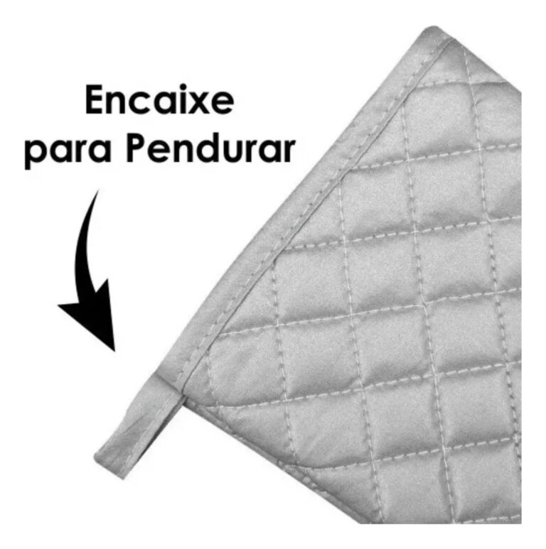 Luva Térmica Forno Fogão Cozinha Quente Prateada Metalizada Tomóvi (3)