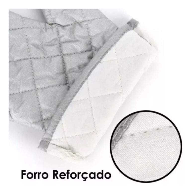 Luva Térmica Forno Fogão Cozinha Quente Prateada Metalizada Tomóvi (5)