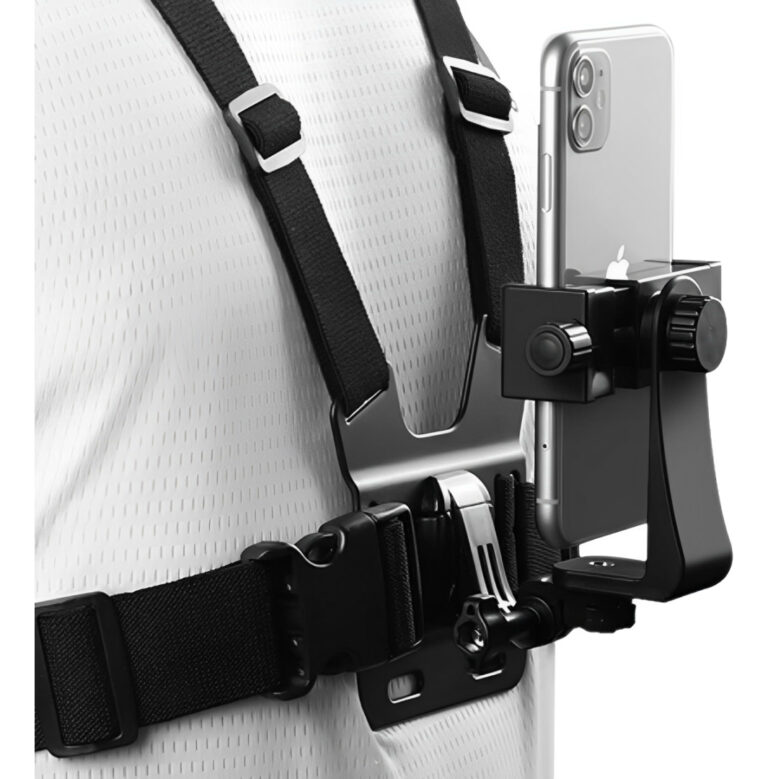 Suporte De Peito Torso Para Celular Câmera Gopro Ajustável Peitoral 360º Tomóvi (6)